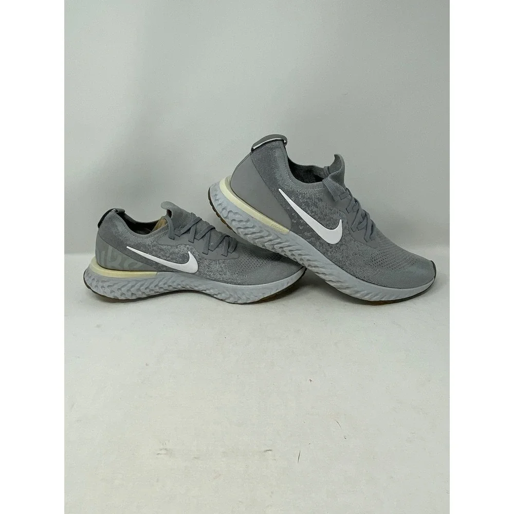 Nike Epic React Flyknit Wolf Grey Mens Running Shoes AQ0067-002 Size 12